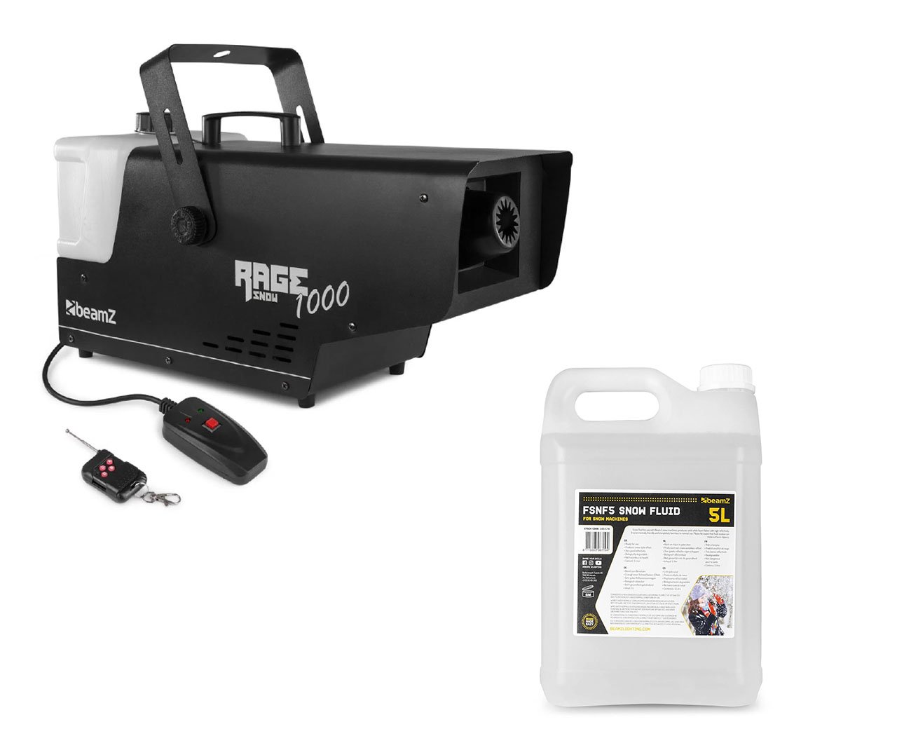 Rage 1000 Snow Machine with 5L Liquid Bundle